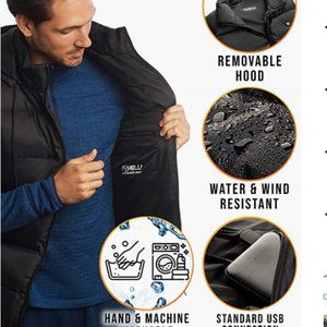 New (Men's- Black-Med)GREAT price! Light Weight & Fitted Puffer Vest